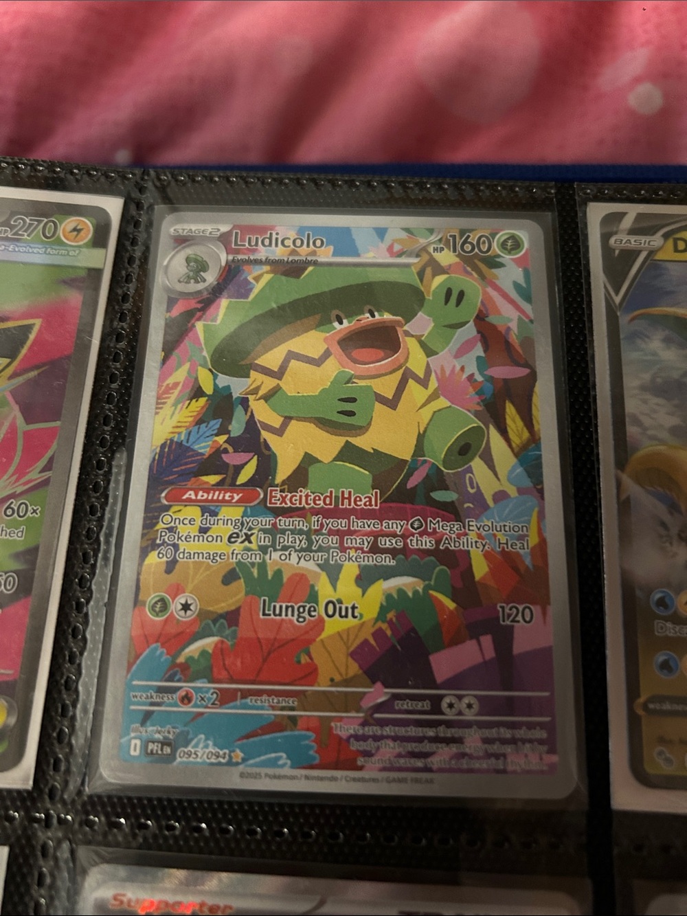 Pokemon Ludicolo Full-Art Card - Green, Yellow